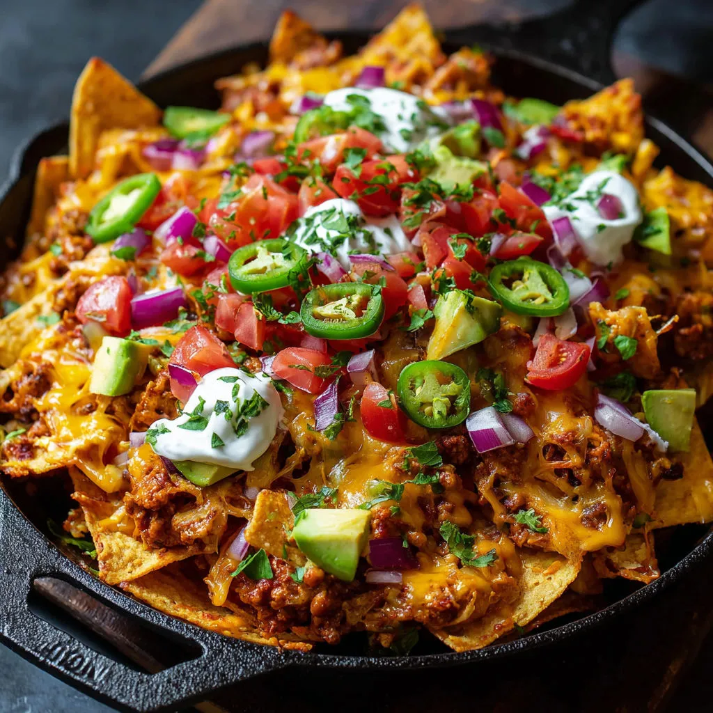 Irresistible Loaded Chicken Nachos recipe