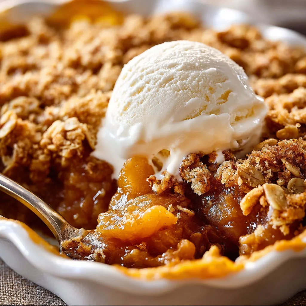Irresistible Pumpkin Crisp with Cinnamon Pecan Topping
