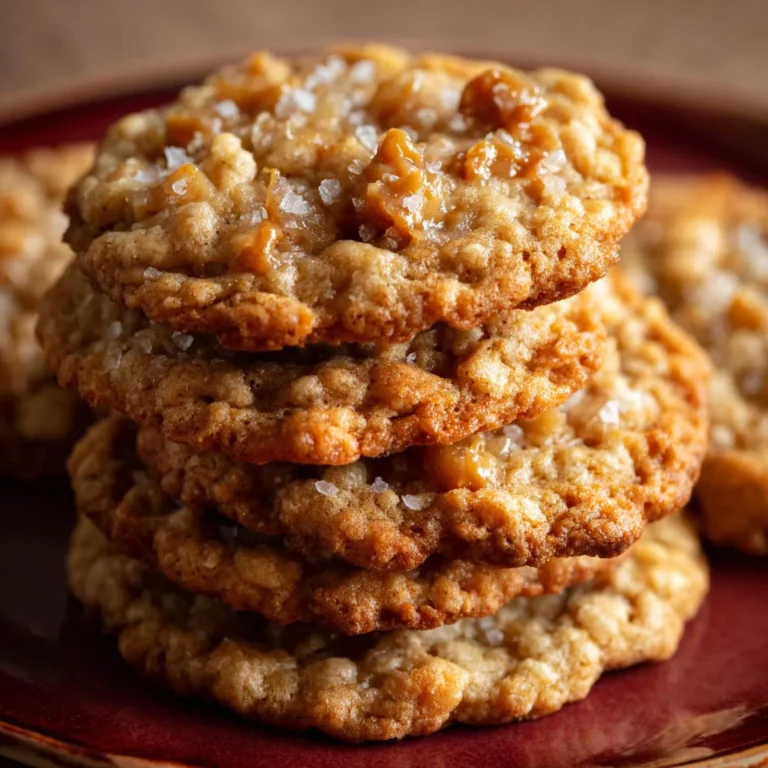 Irresistible Salted Toffee Oatmeal Cookies