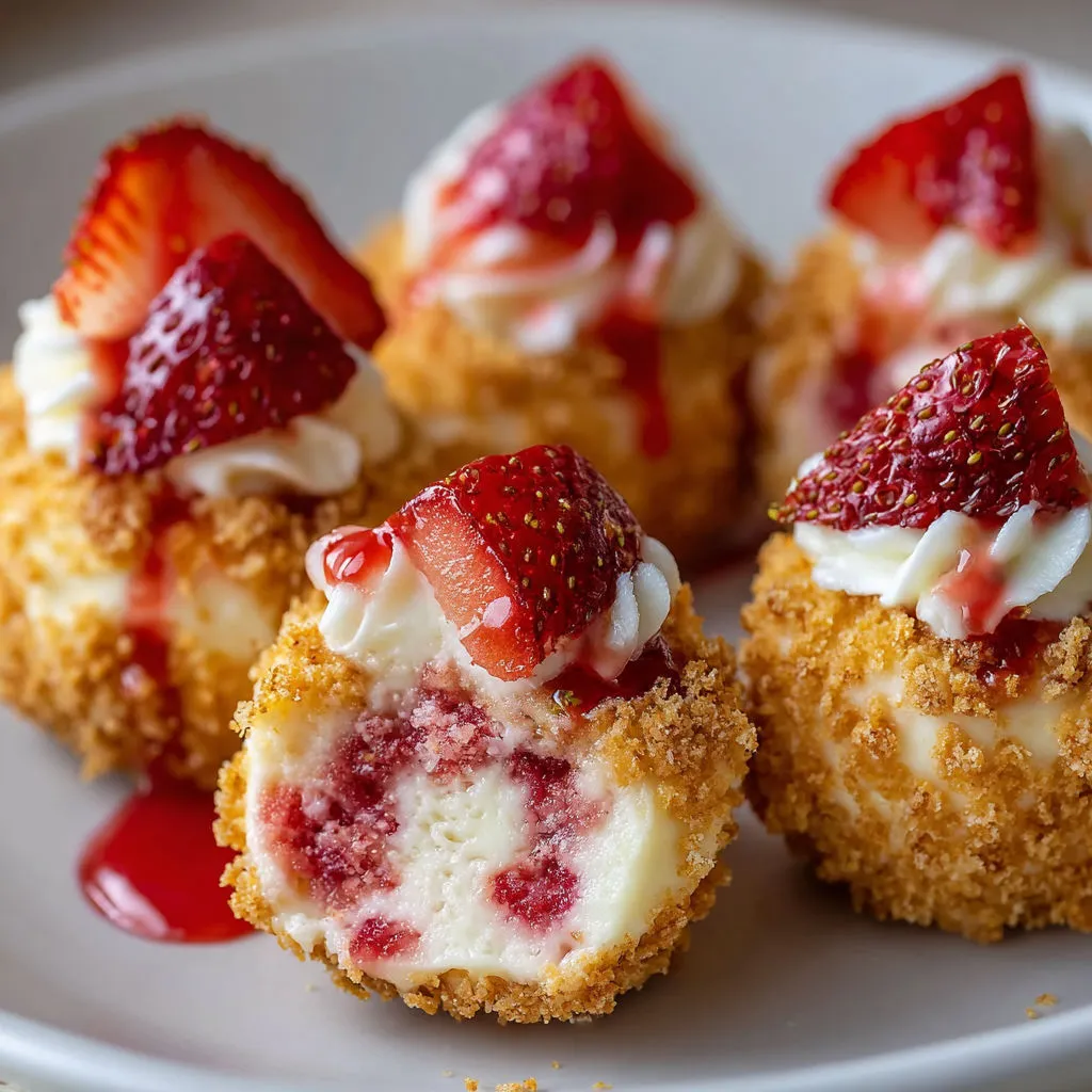 Irresistible Strawberry Crunch Cheesecake Bites