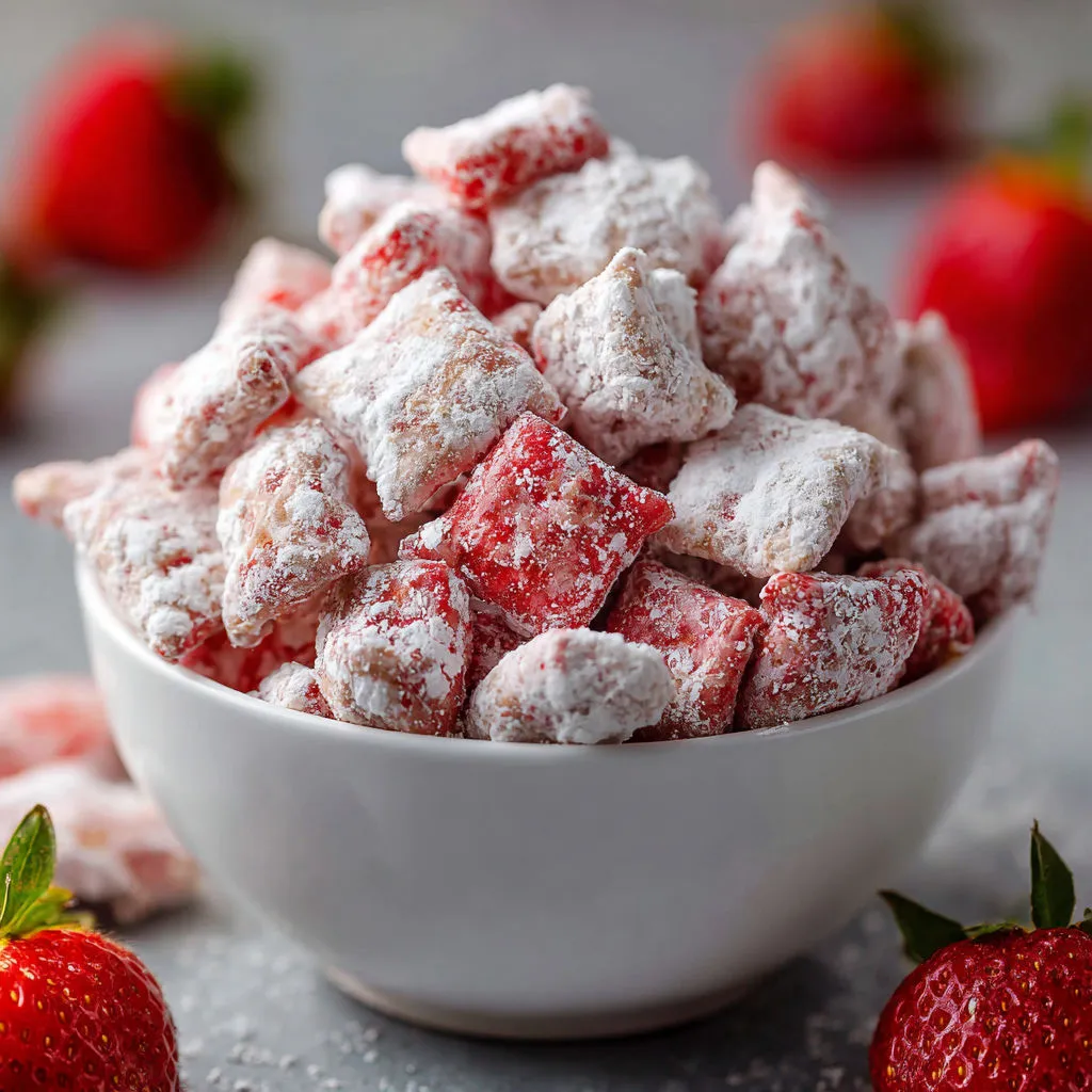 Irresistible Strawberry Shortcake Puppy Chow Recipe