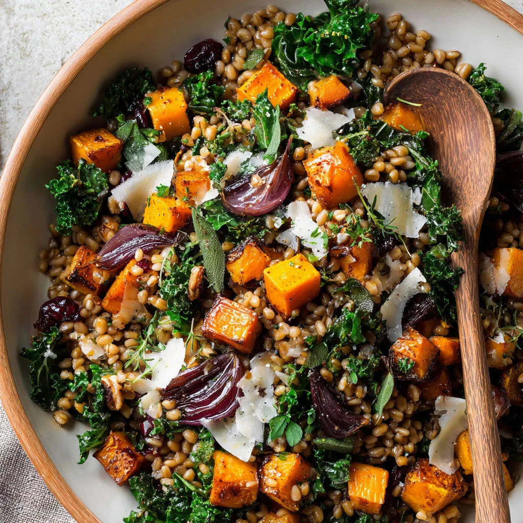 Nutritious Wheat Berry and Kale Salad Recipe