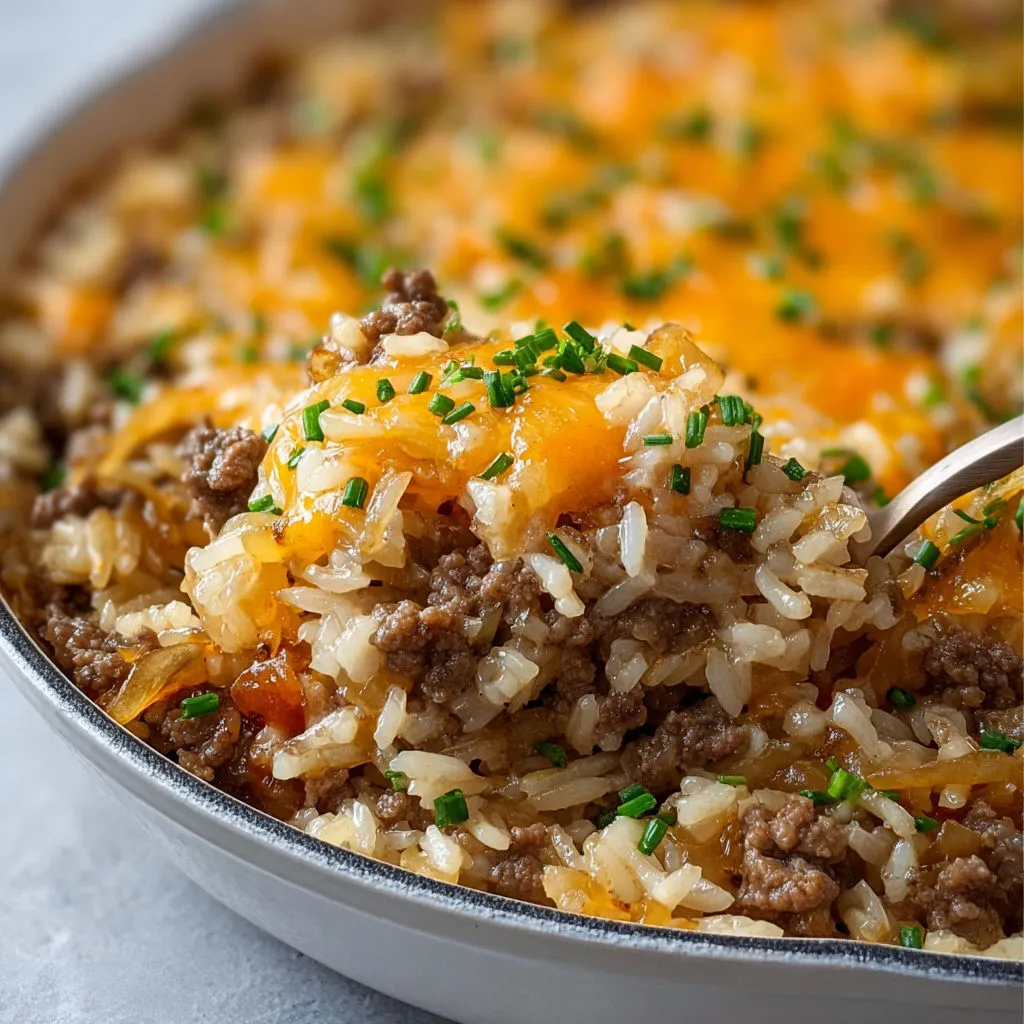 Quick Hamburger Rice Casserole Recipe