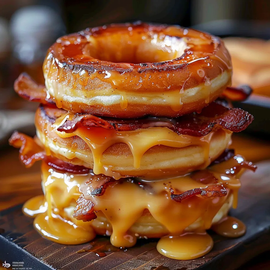 Savory Bacon Donut Grilled Cheese Recipe