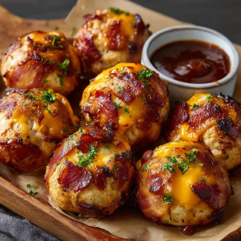 Savory BBQ Bacon Cheddar Stuffed Biscuits