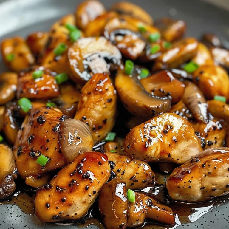 Savory Black Pepper Chicken with Mushrooms