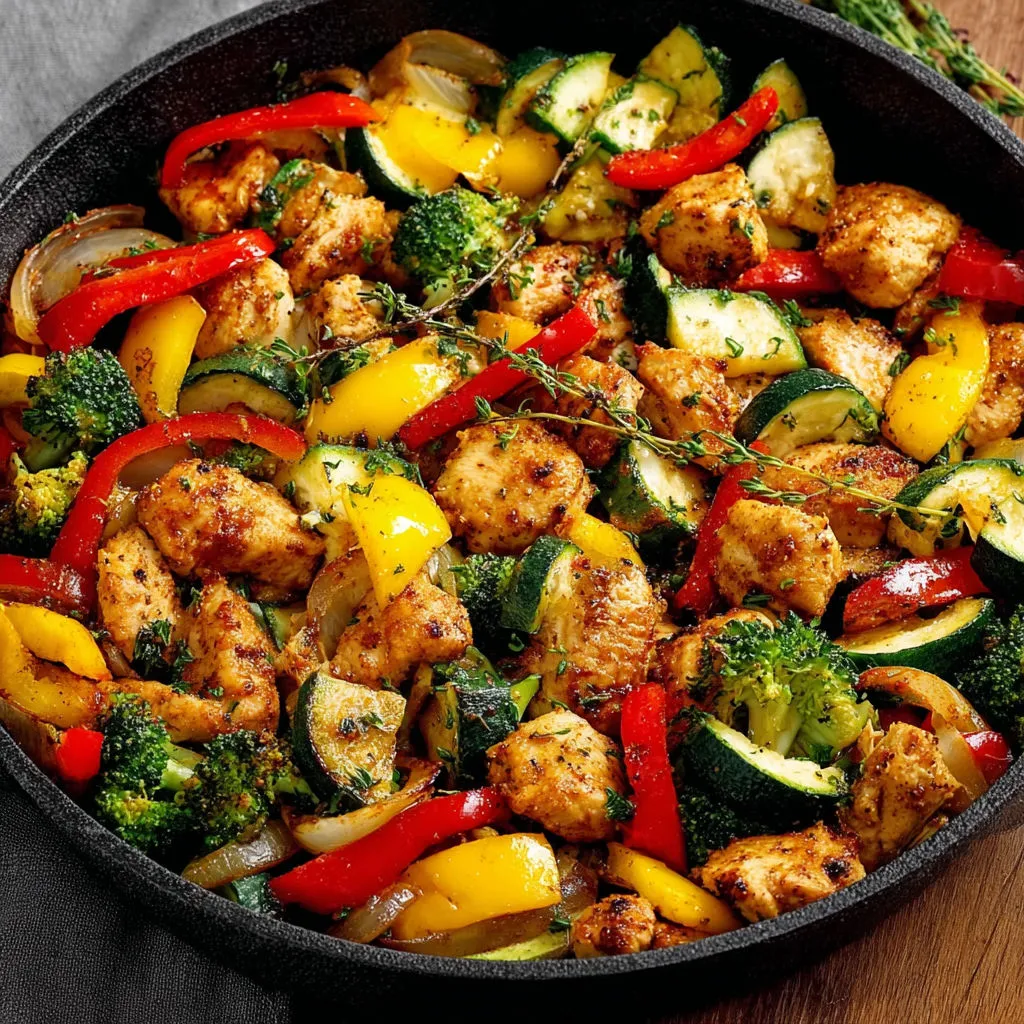 Savory Chicken and Vegetable Skillet Recipe