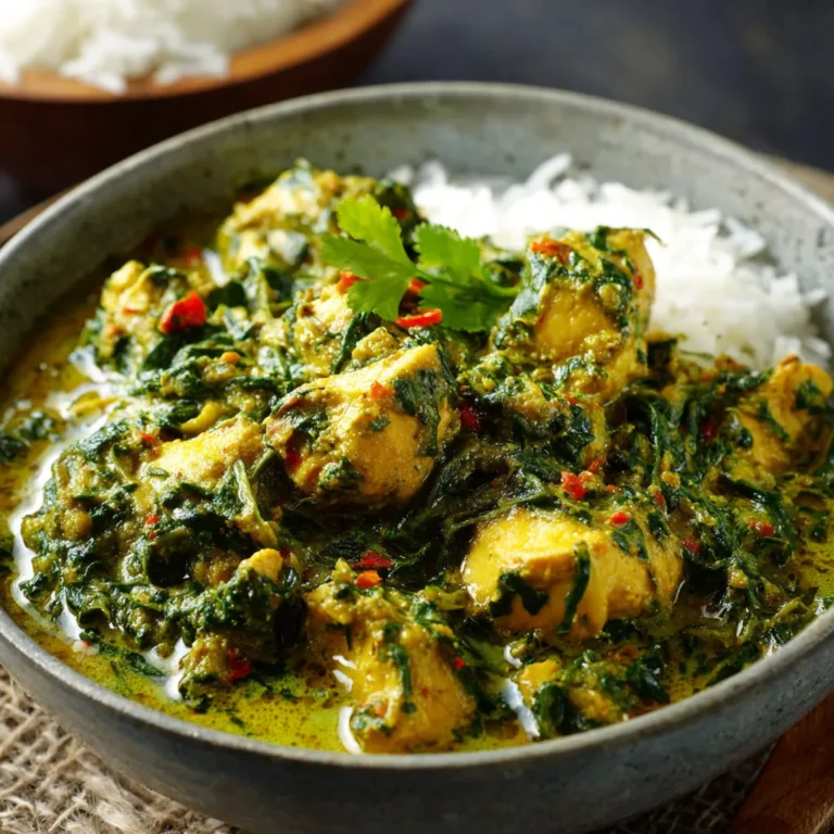 Savory Chicken Spinach Curry Recipe