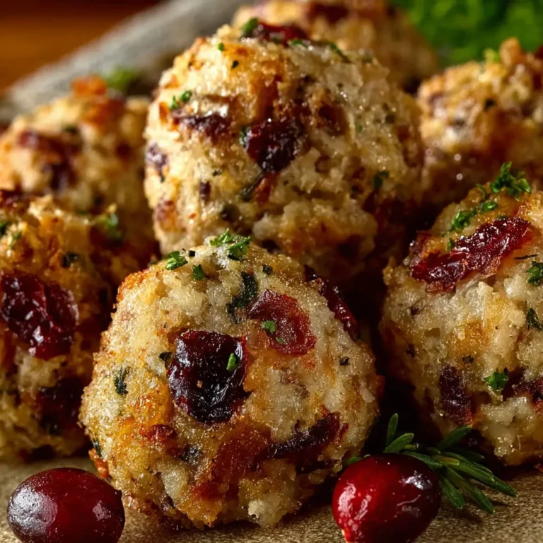 Savory Cranberry Turkey Stuffing Bites