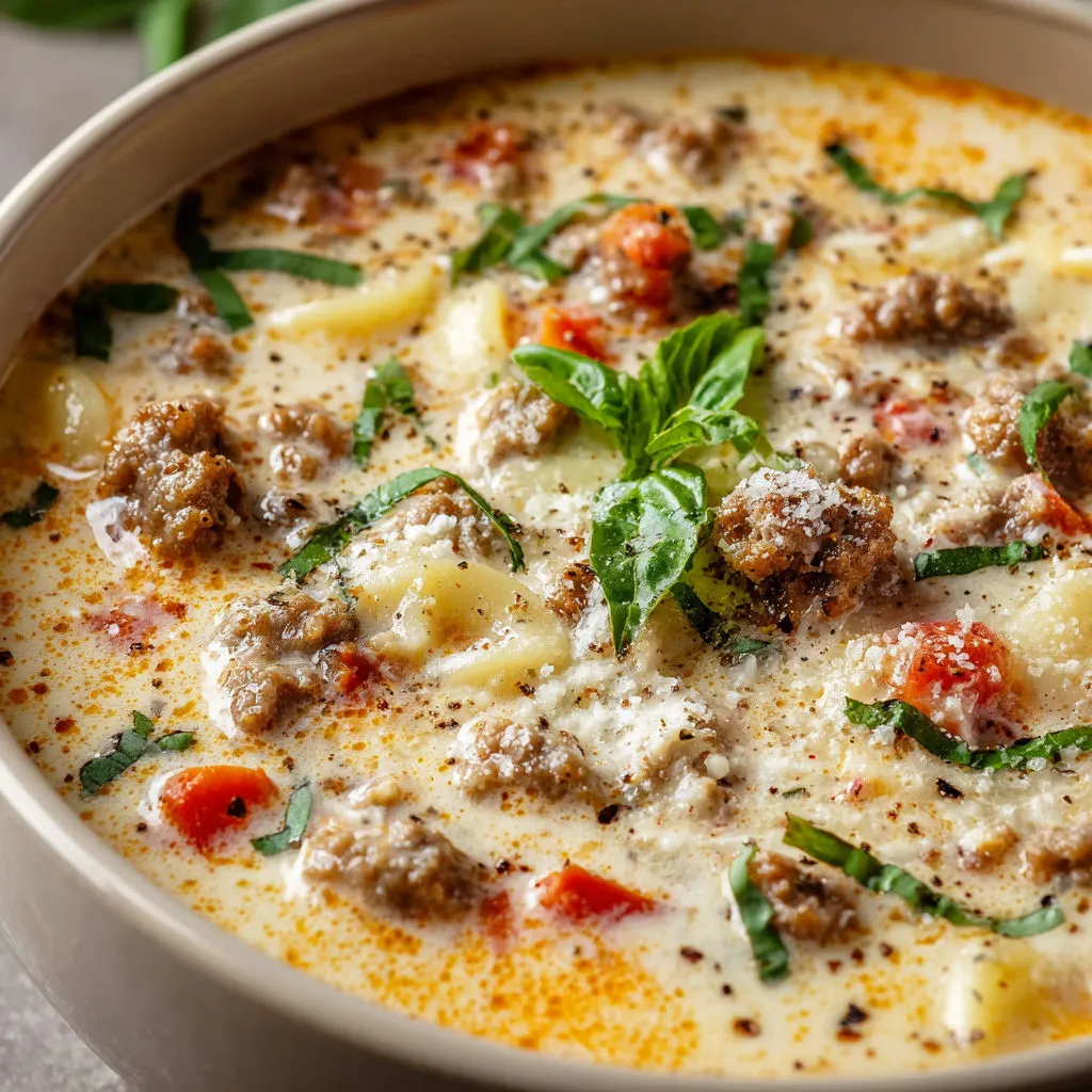 Savory Creamy Sausage Soup Recipe