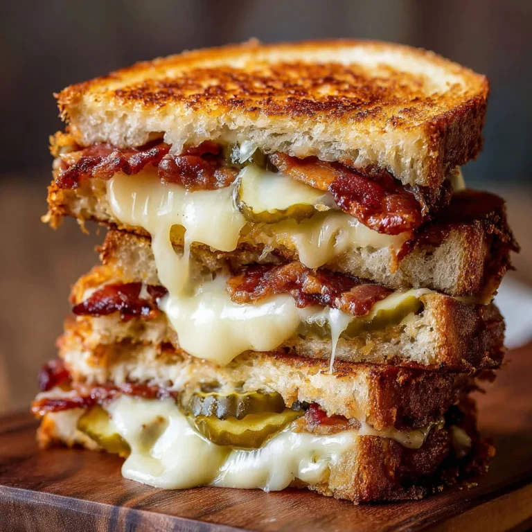 Savory Dill Pickle Bacon Grilled Cheese Recipe