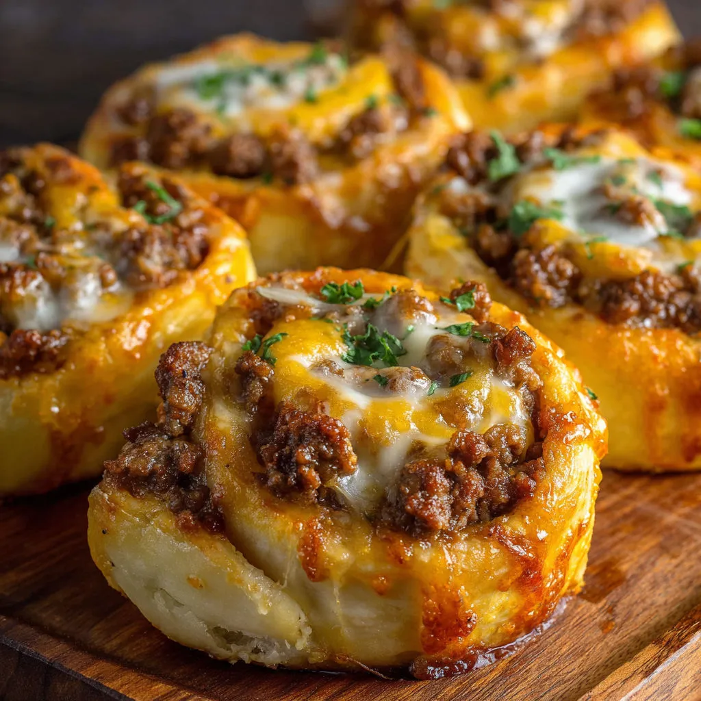 Savory Garlic Butter Cheeseburger Rollups Recipe