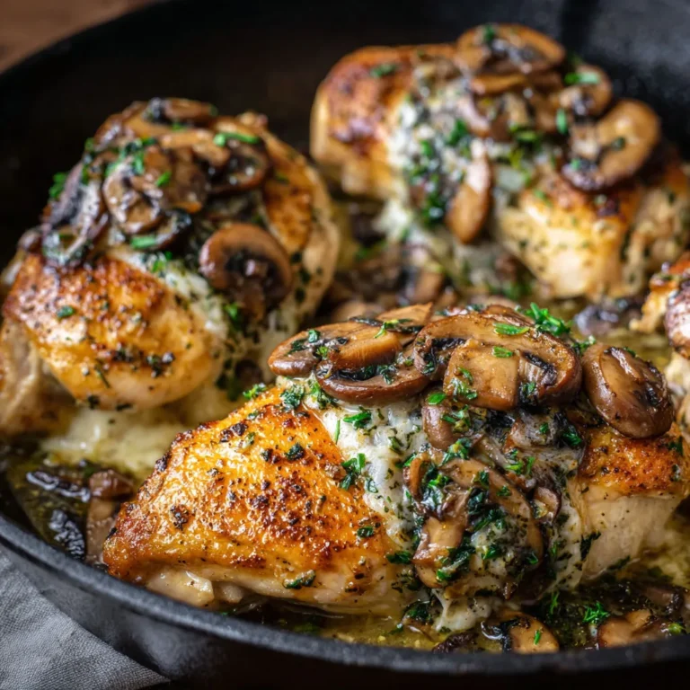Savory Garlic Butter Mushroom Chicken Recipe