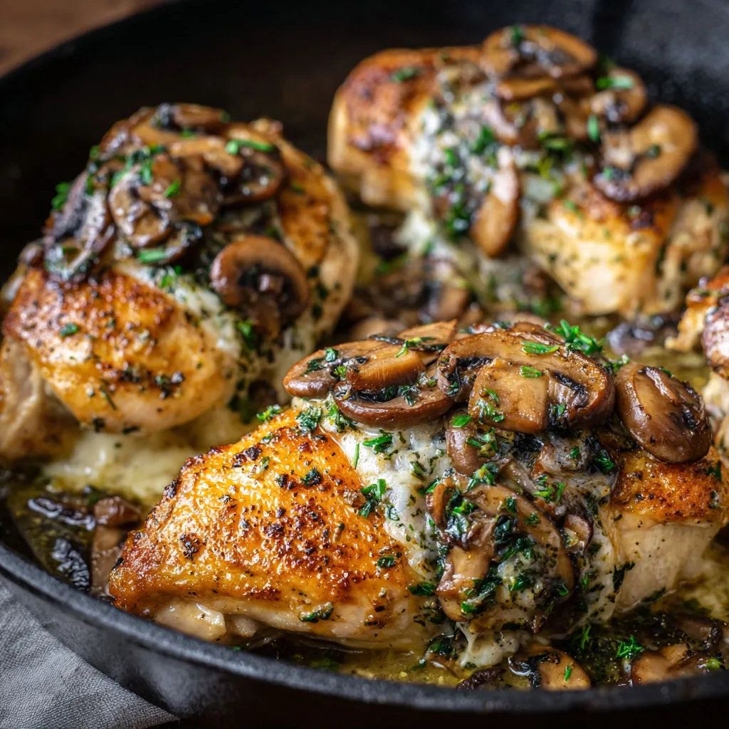 Savory Garlic Butter Mushroom Chicken Recipe