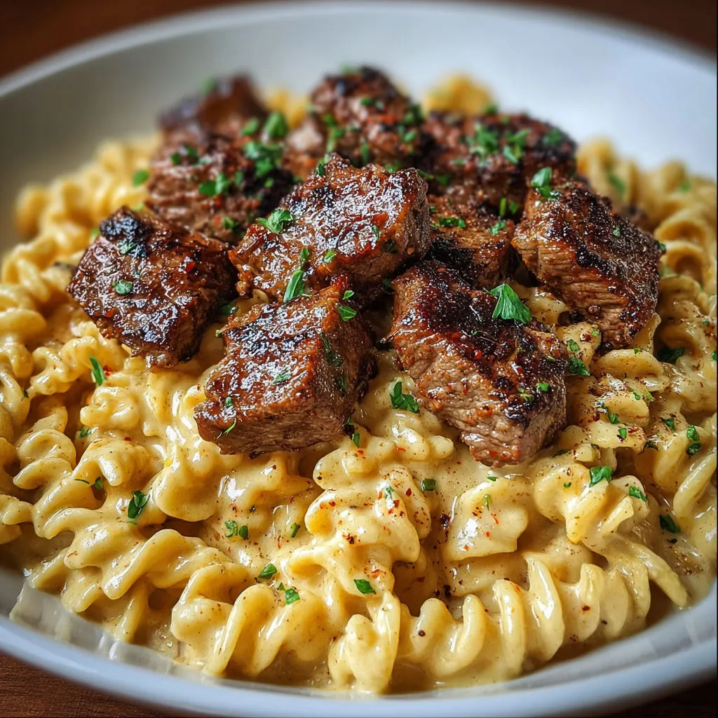 Savory Garlic Butter Steak Pasta Recipe