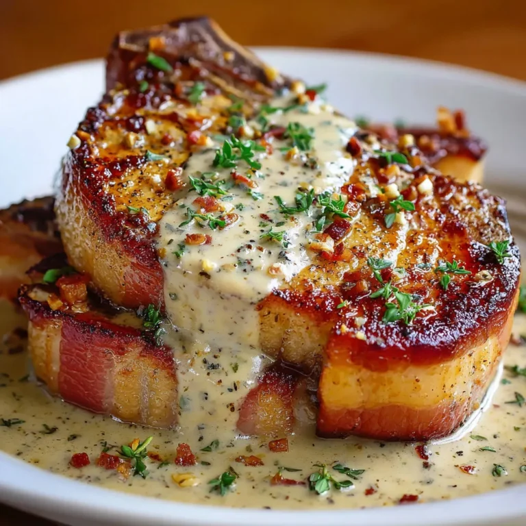 Savory Maple Bacon Dijon Pork Chops