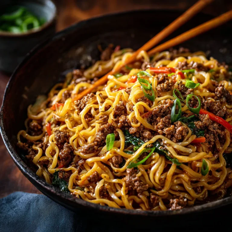 Savory Mongolian Beef Noodle Stir-Fry