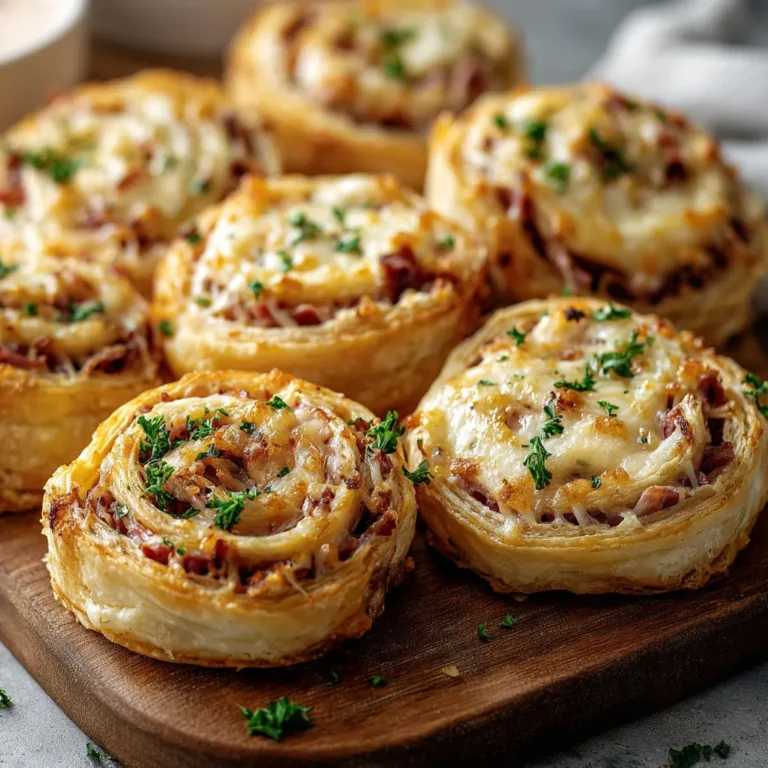 Savory Reuben Puff Pastry Pinwheels Recipe