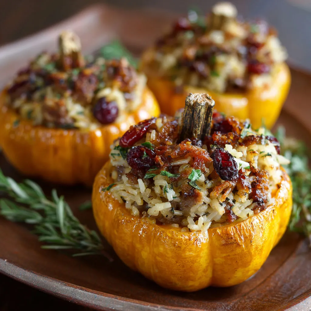 Savory Sausage Stuffed Mini Pumpkins Recipe