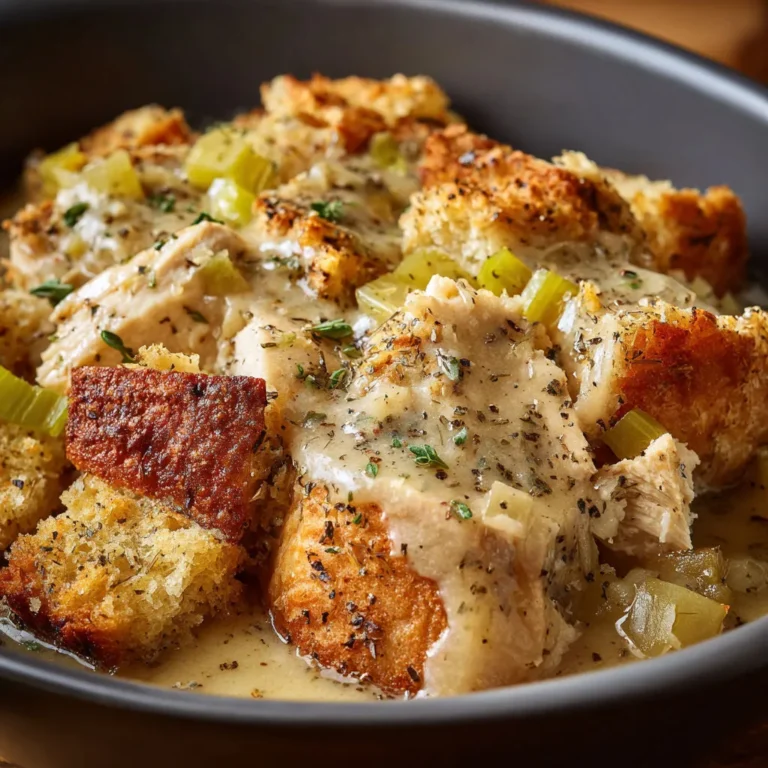 Savory Slow Cooker Chicken Dressing Recipe