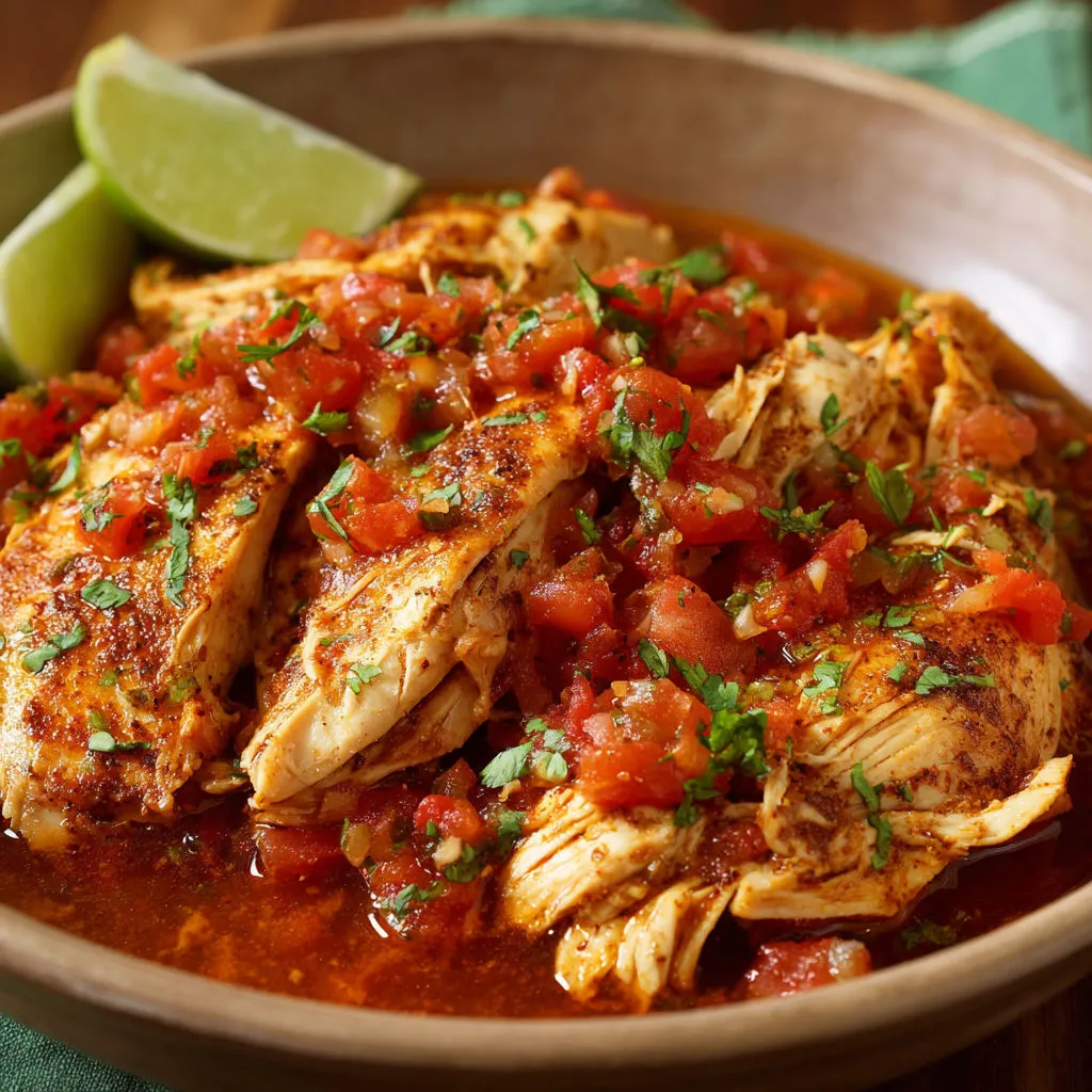 Savory Slow Cooker Salsa Chicken Recipe