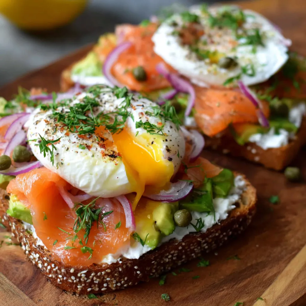 Savory Smoked Salmon Avocado Toast Recipe