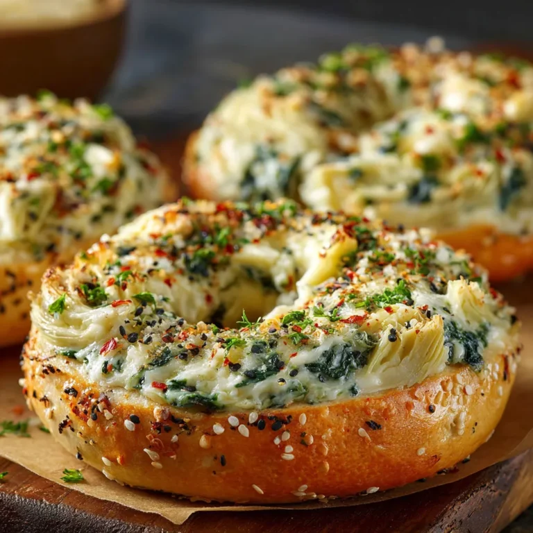 Savory Spinach Artichoke Bagels: A Cheesy Delight