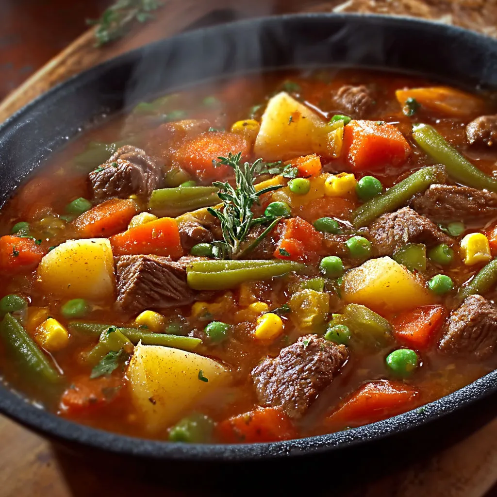 Savory Vegetable Beef Soup Recipe