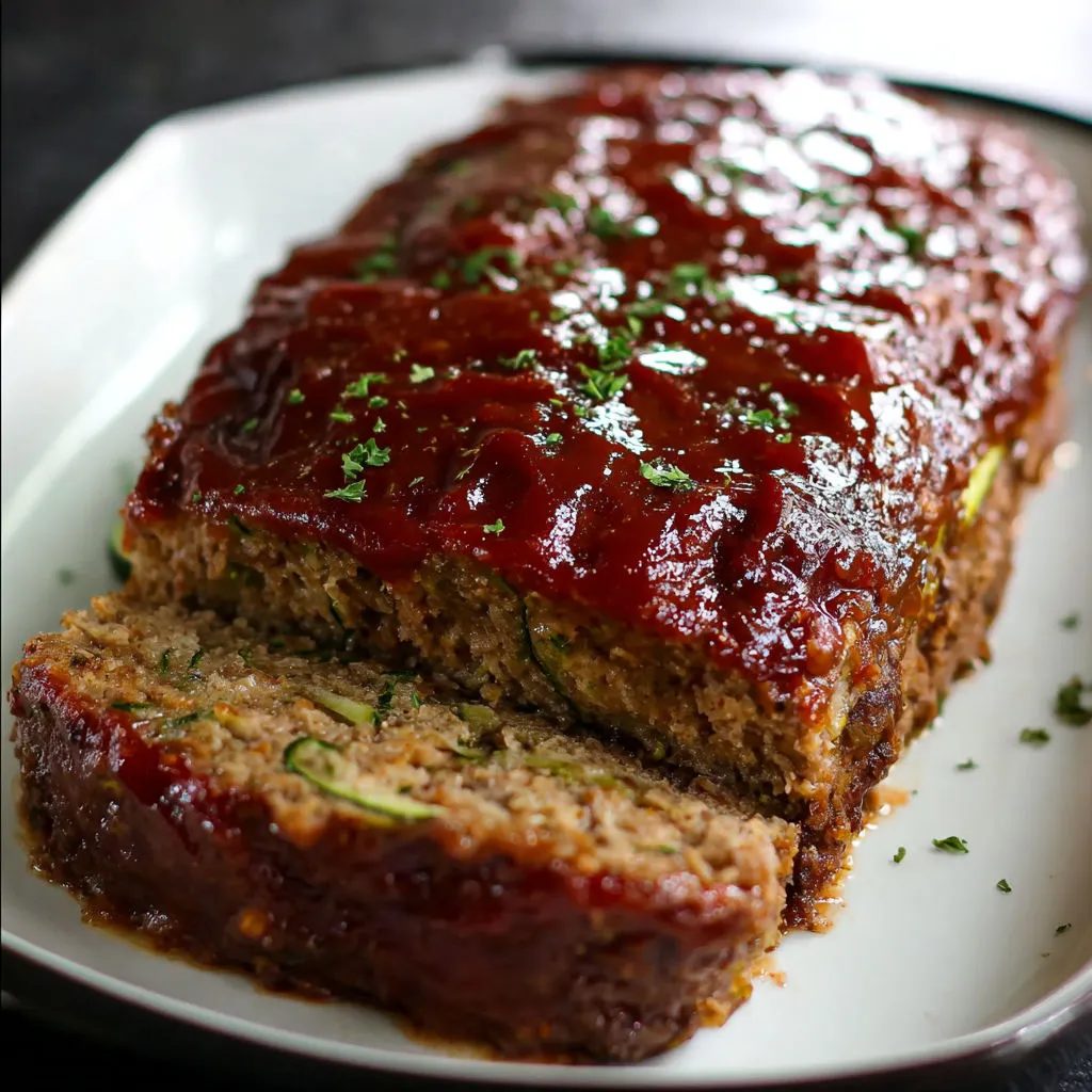 Savory Zucchini Meatloaf with Ground Beef