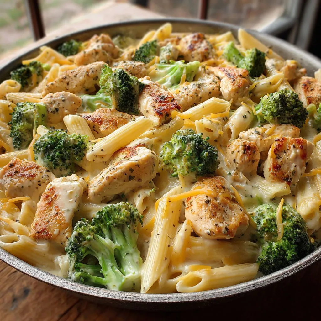 Spicy Cajun Chicken Alfredo with Broccoli