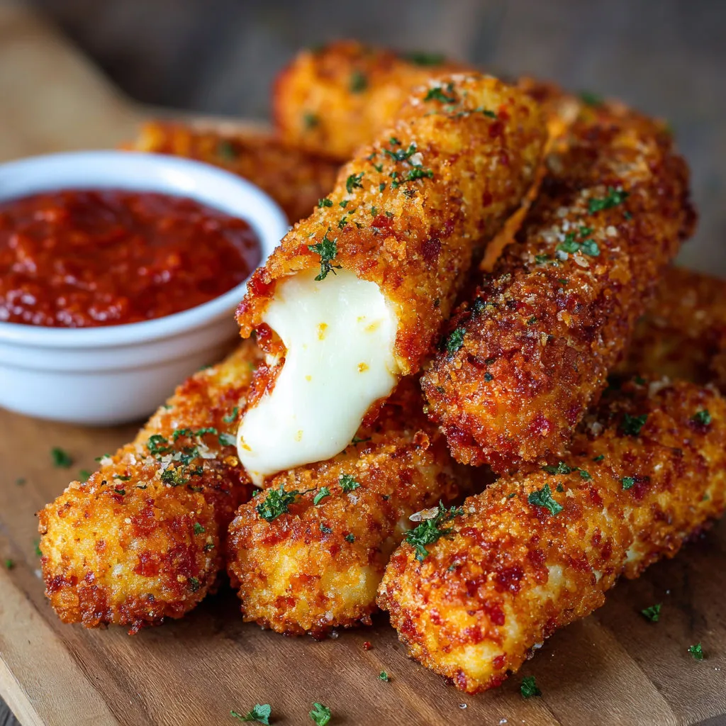 Spicy Hot Cheeto Mozzarella Sticks