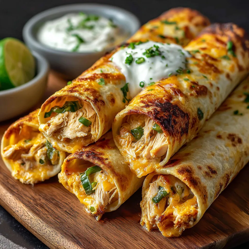 Spicy Jalapeño Popper Chicken Taquitos Recipe