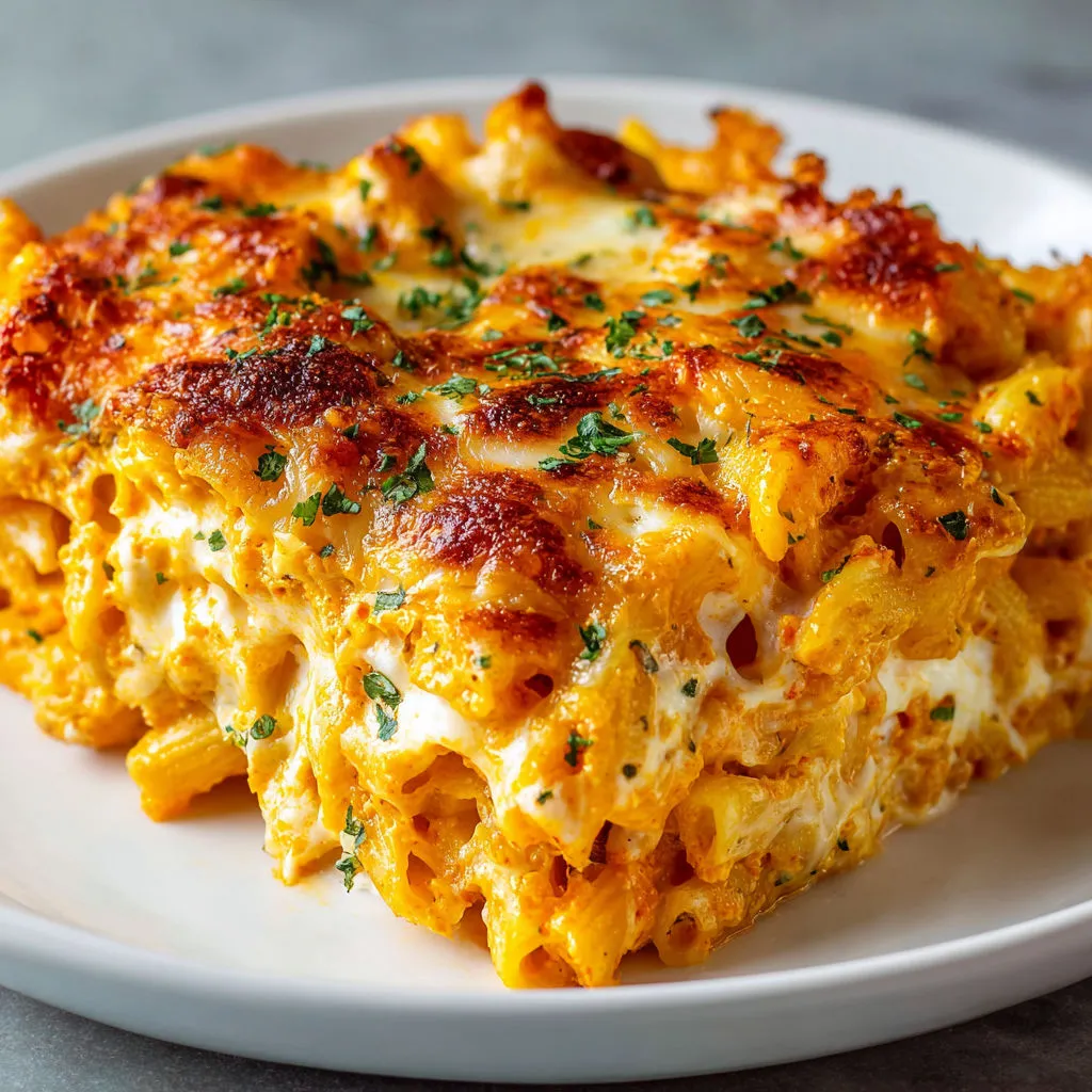 Spicy Ranch Buffalo Pasta Bake