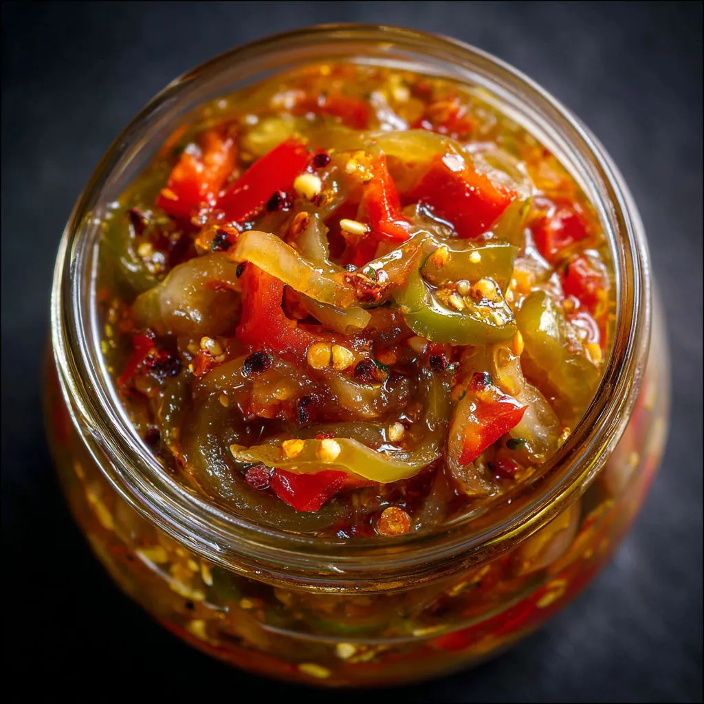 Tangy Pickled Pepper Onion Relish Recipe