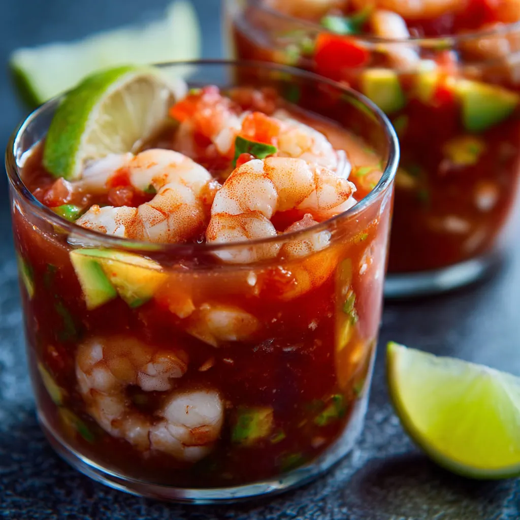 Tangy Tomato Lime Shrimp Cocktail Recipe