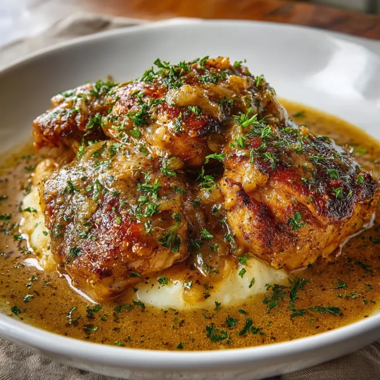 Tender Chicken Thighs in Delicious Gravy