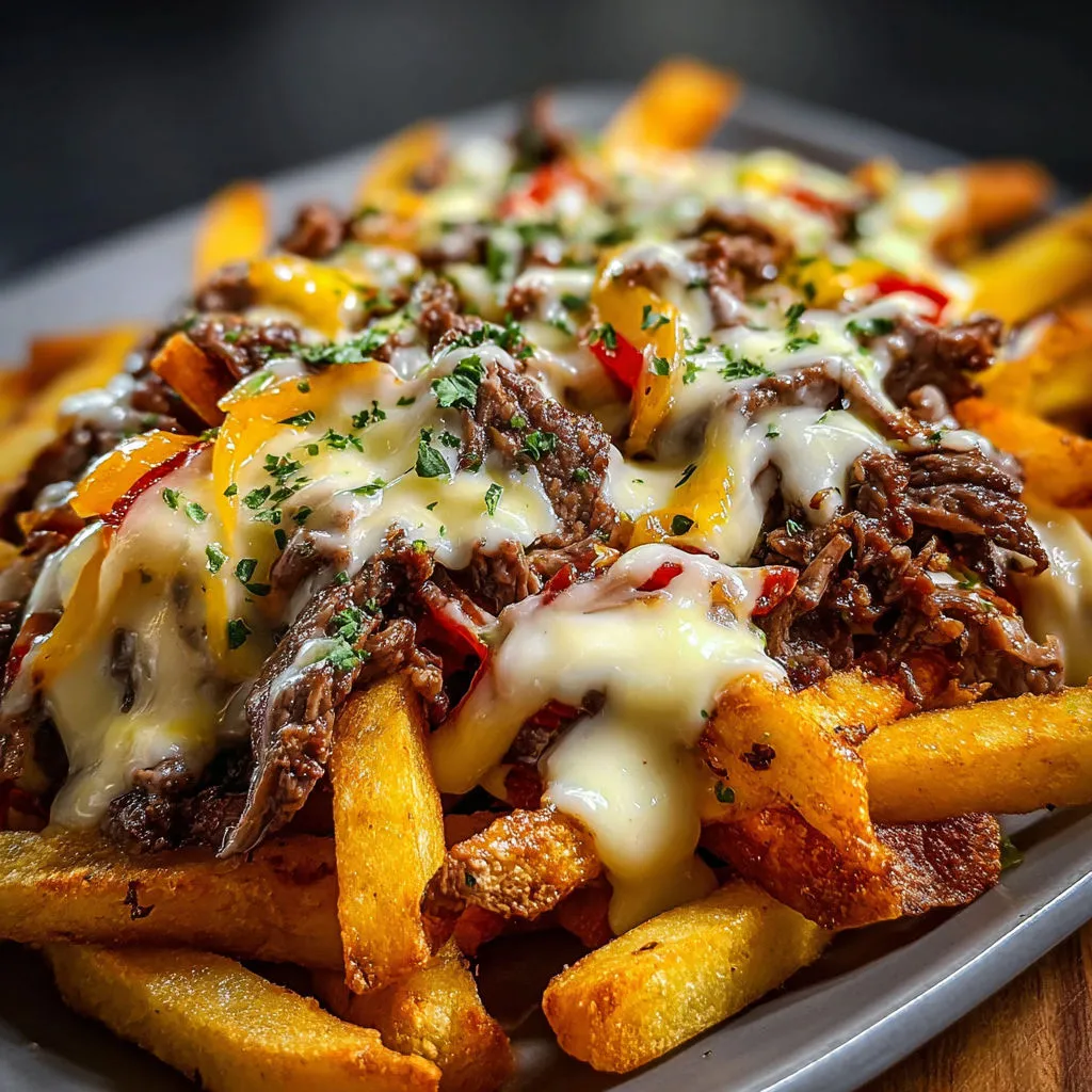 Ultimate Philly Steak Cheese Fries Recipe