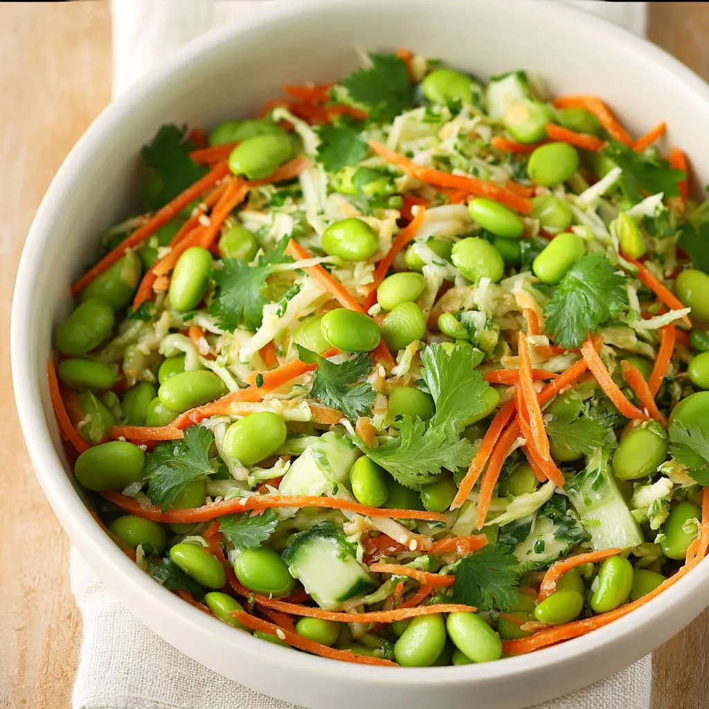 Vibrant Edamame Ginger Cabbage Bowl Recipe