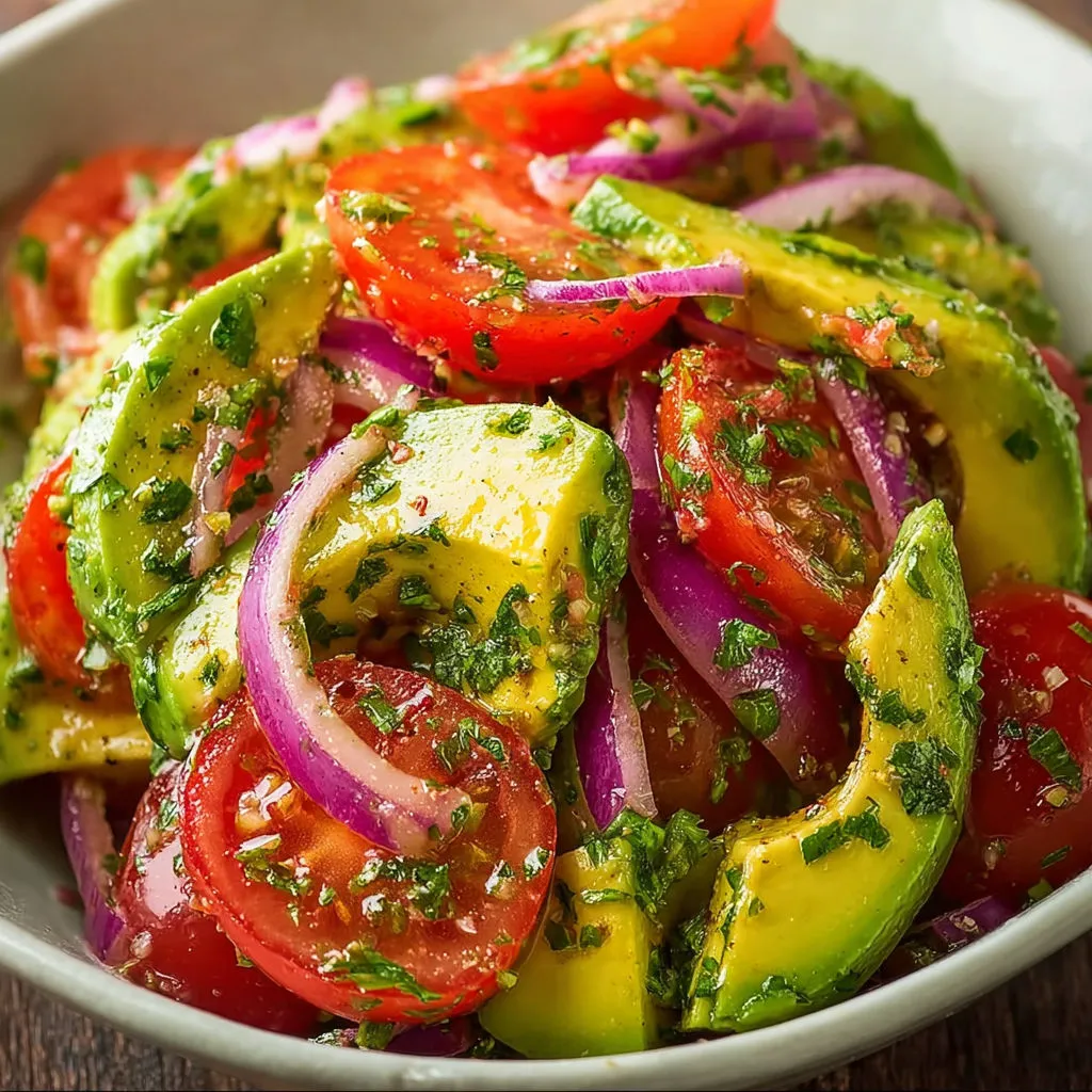 Zesty Avocado Tomato Onion Salad