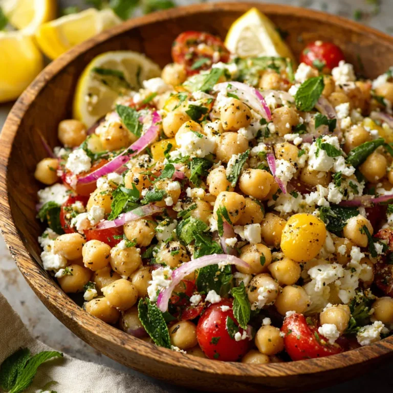 Zesty Chickpea Feta Salad: A Refreshing Summer Recipe