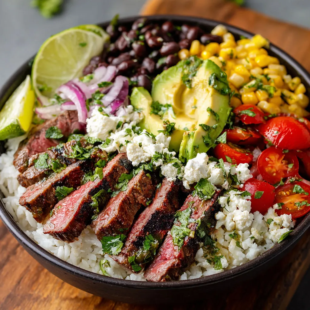 Zesty Cilantro Lime Steak Bowl Recipe