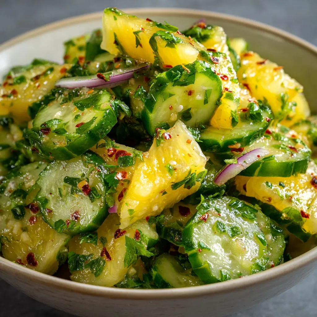Zesty Pineapple Cucumber Salad Recipe