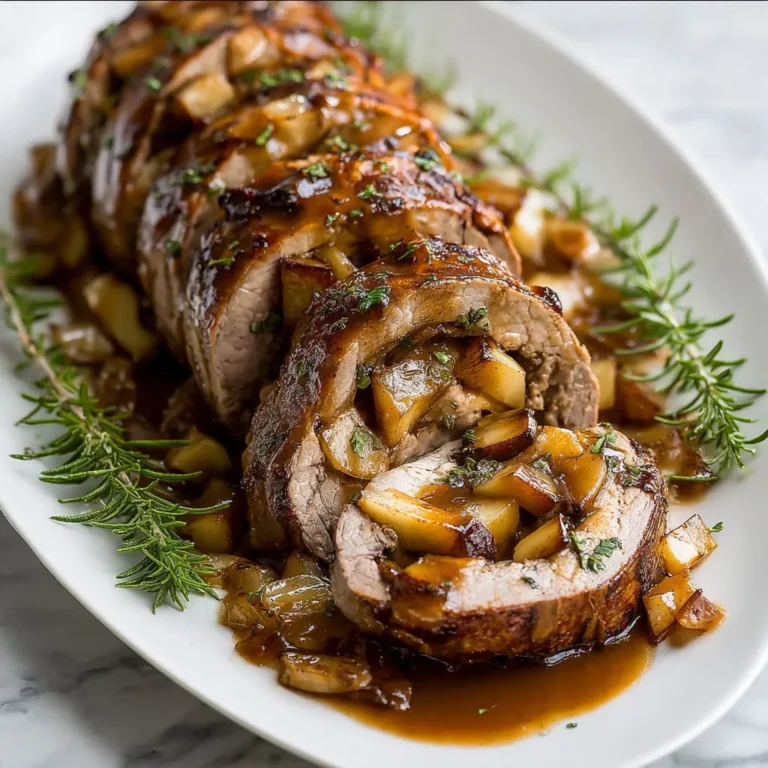 Apple Bourbon Stuffed Beef Tenderloin Recipe