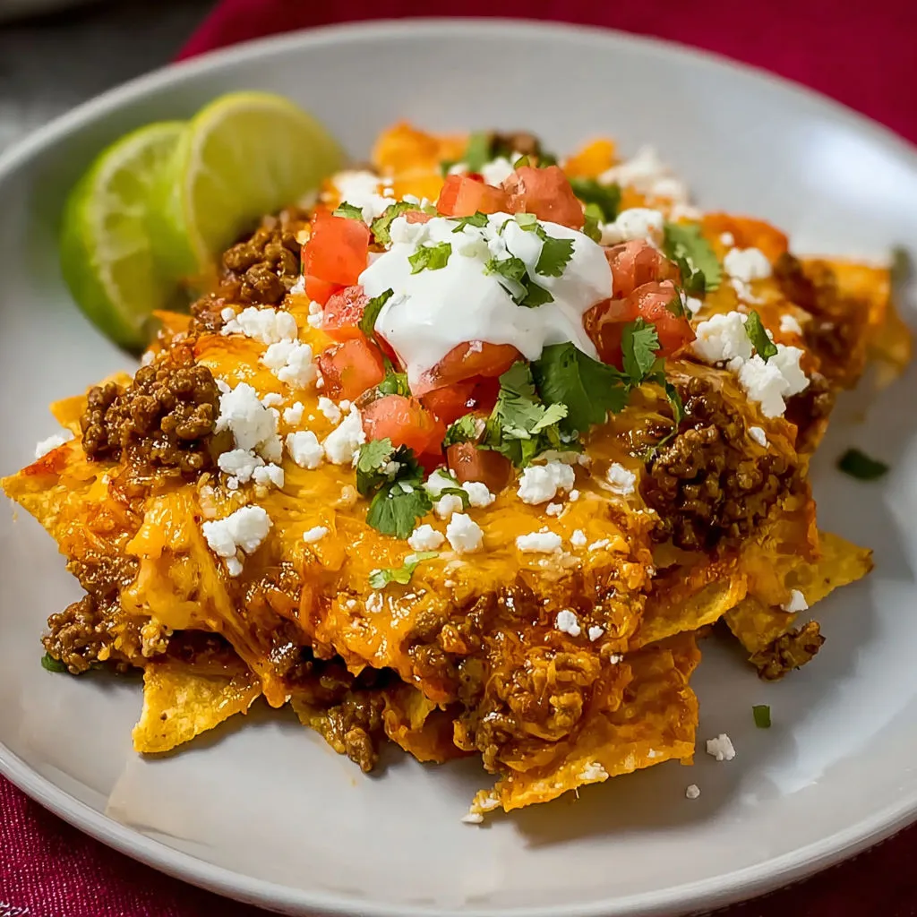 Cheesy Beef Enchilada with Nacho Cheese Sauce