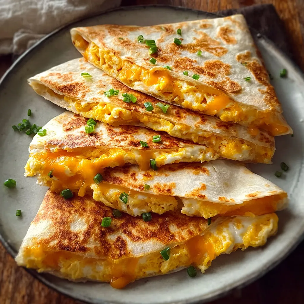 Cheesy Cheddar Egg Quesadilla Melt Recipe