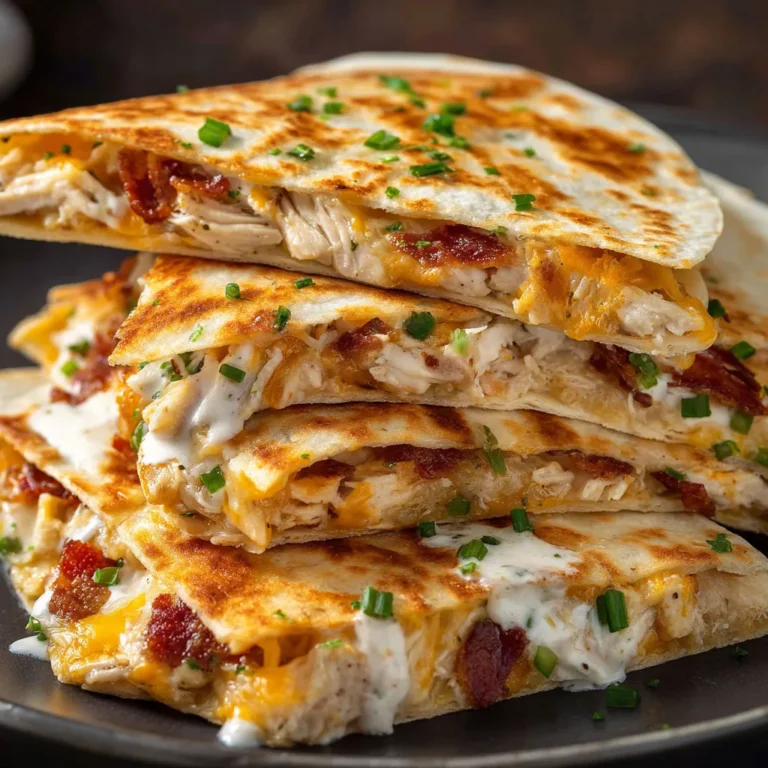 Cheesy Chicken Bacon Ranch Quesadillas: Easy Recipe