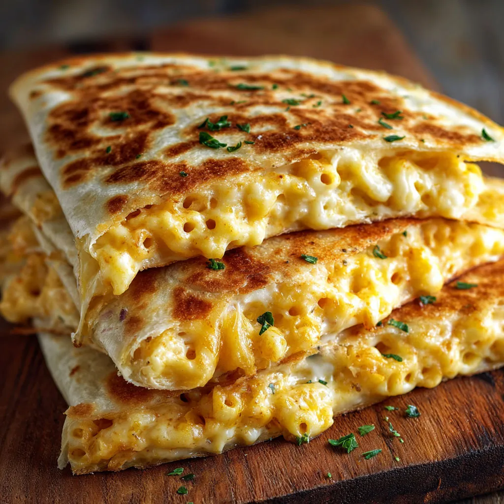 Cheesy Mac and Cheese Quesadillas