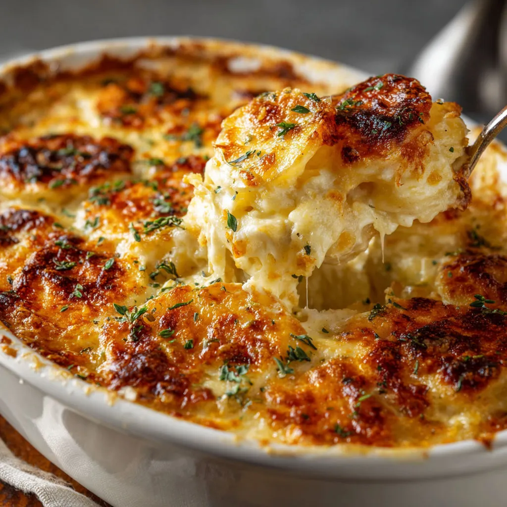 Creamy and Cheesy Ruth's Chris Potatoes au Gratin Recipe