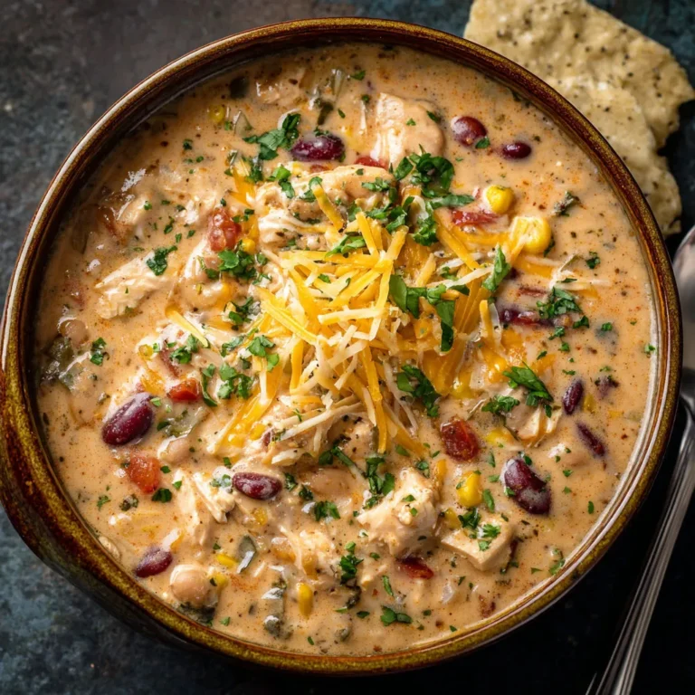 Creamy Chicken Chili: Easy Crockpot Recipe