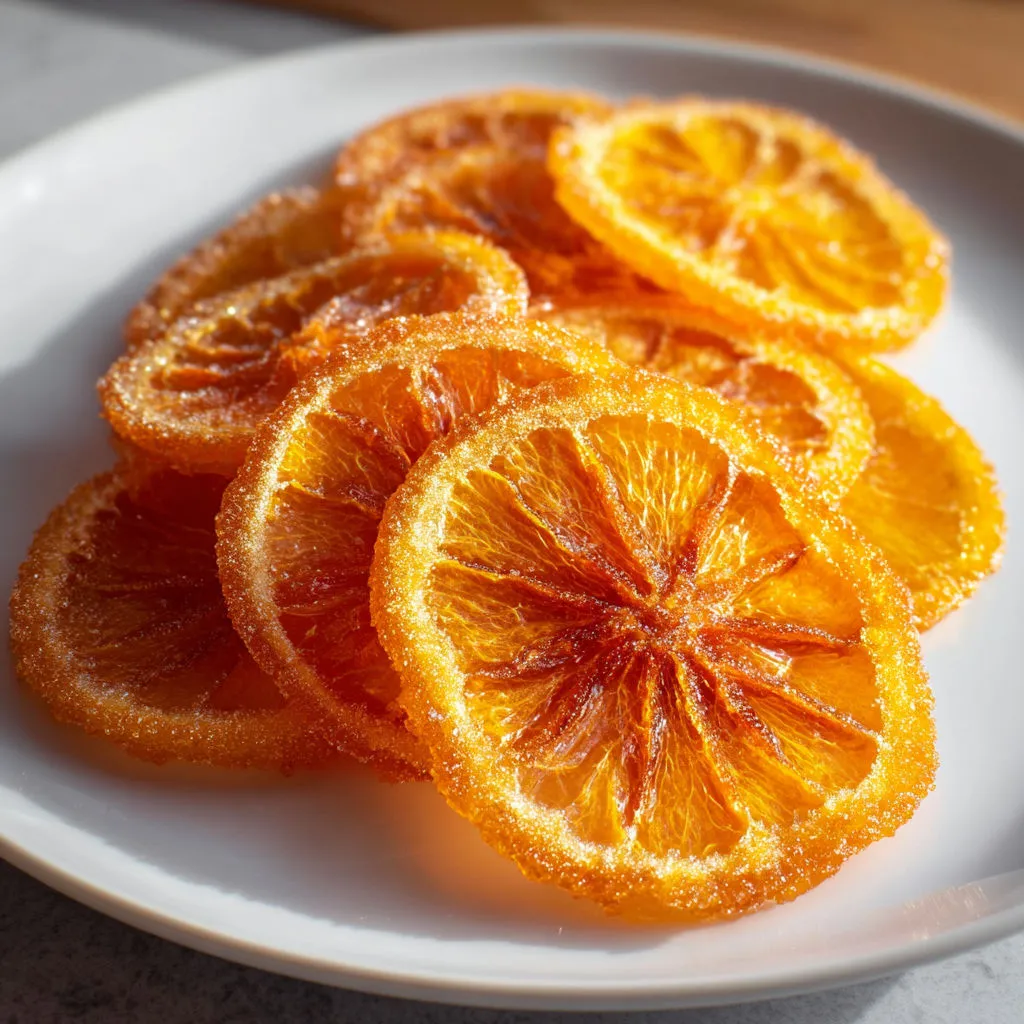 Crispy Air Fryer Candied Orange Slices
